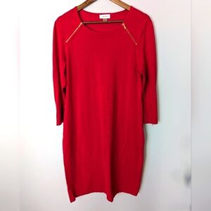 Calvin Klein Lipstick Red Womens Casual Office Career Dress Size XL Party Eve